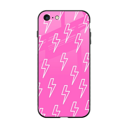 Lightning Pink back phone cover | glass case for iphone 7