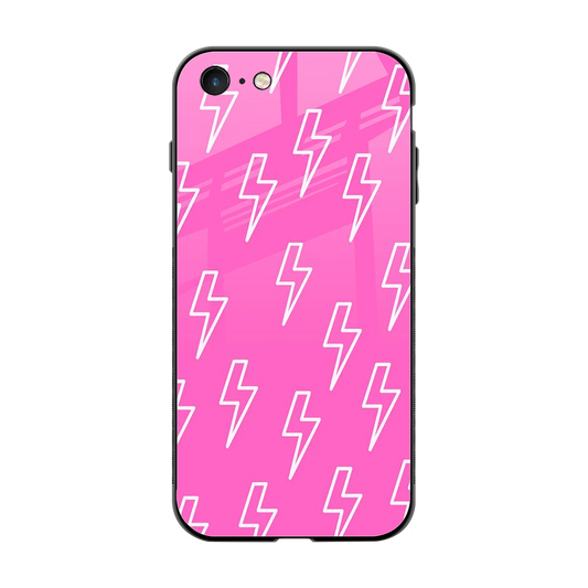 Lightning Pink back phone cover | glass case for iphone 7