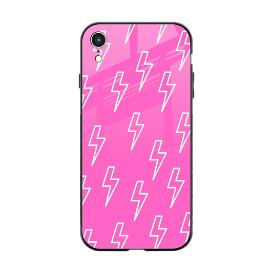 Lightning Pink back phone cover | glass case for iphone xr