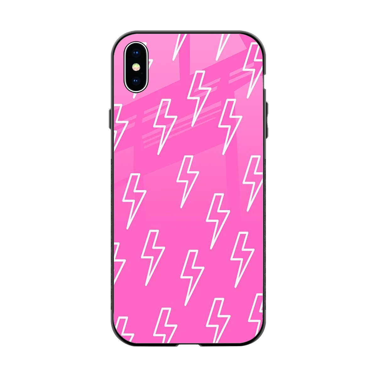 Lightning Pink back phone cover | glass case for iphone xs max