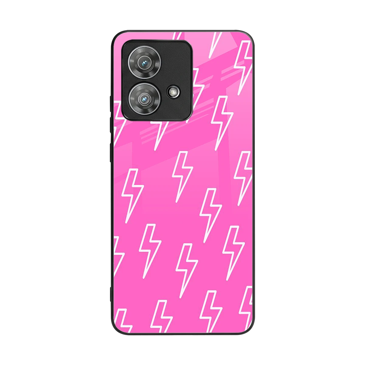 Lightning Pink back phone cover | glass case for motorola edge 40 neo 5g