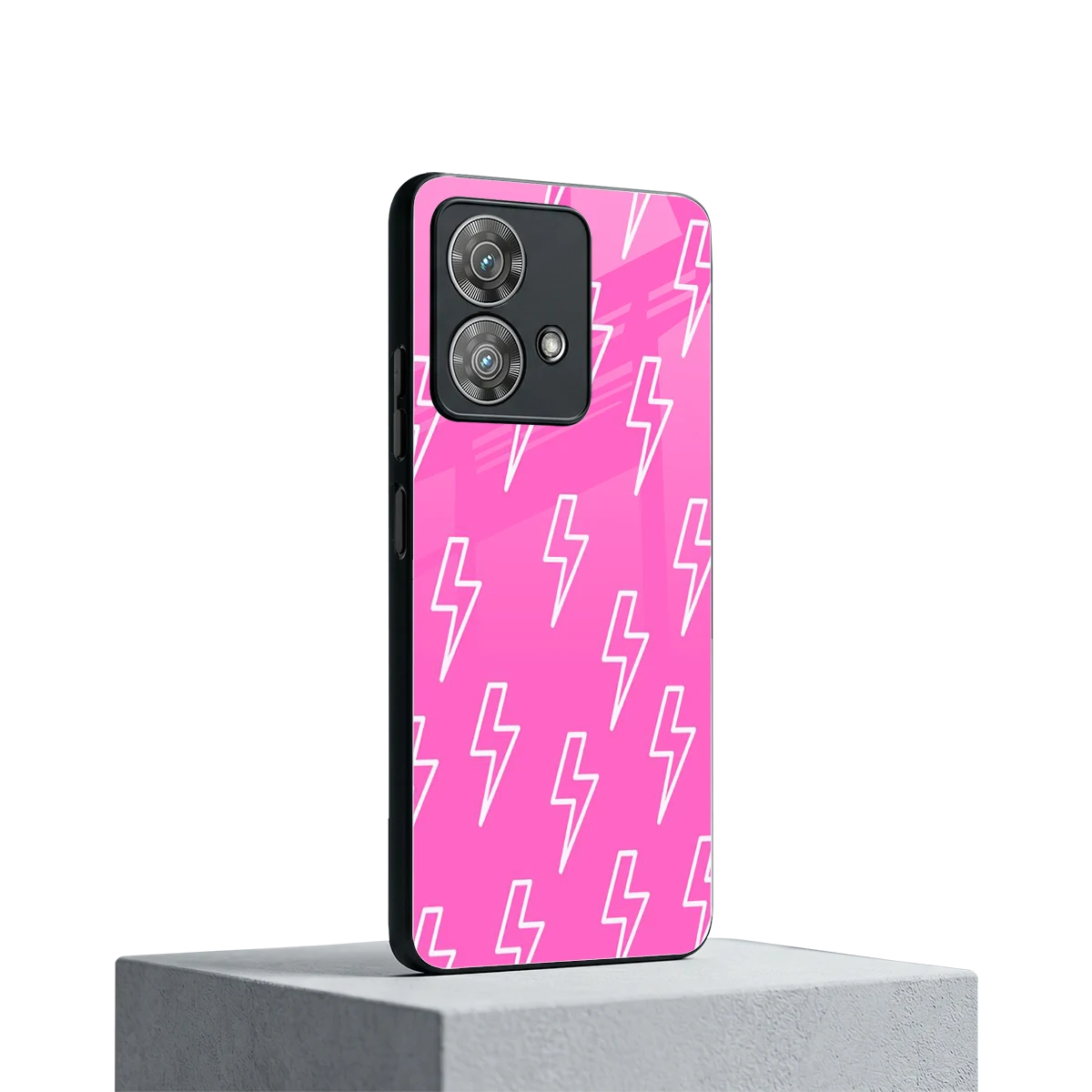 Lightning Pink motorola edge 40 neo 5g mobile cover | shockproof glass phone case