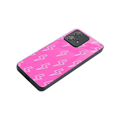 Lightning Pink stylish phone case for motorola edge 40 neo 5g | glossy glass and slim fit