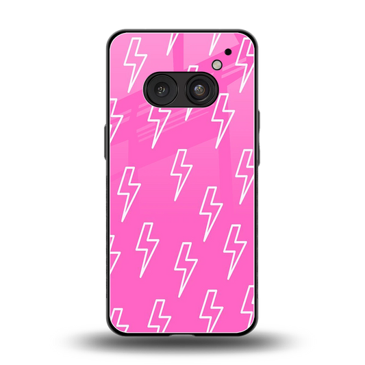 Lightning Pink back phone cover | glass case for nothing phone 2a plus