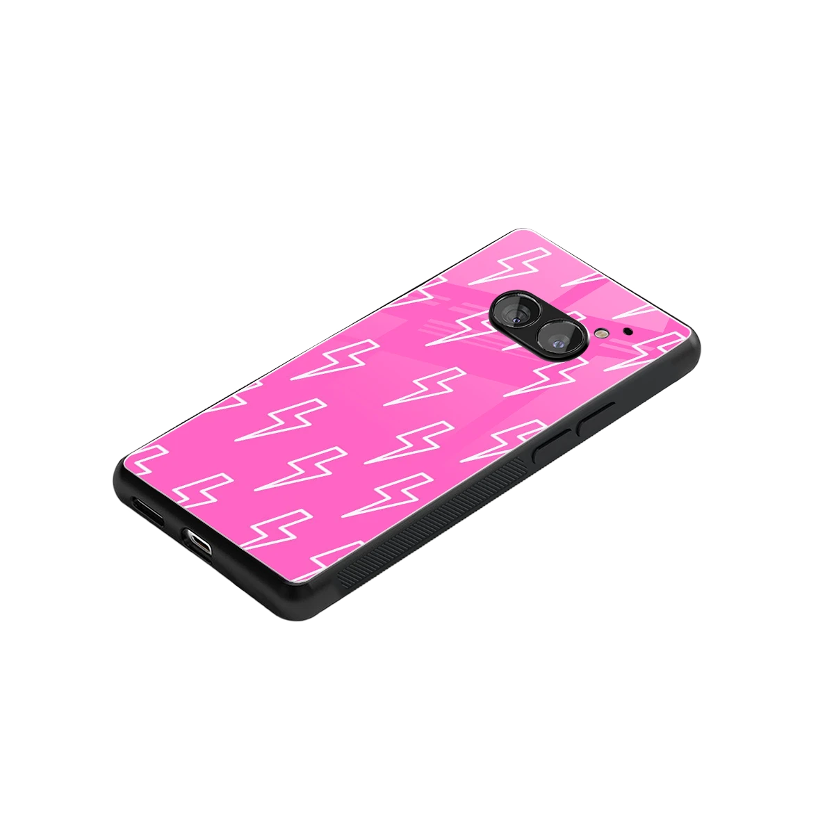 Lightning Pink stylish phone case for nothing phone 2a | glossy glass and slim fit