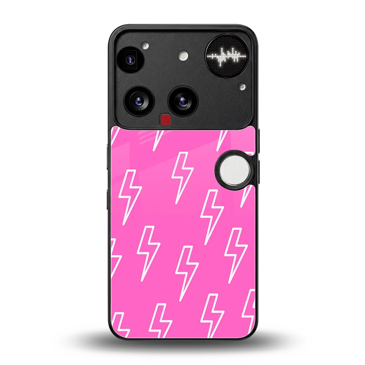 Lightning Pink back phone cover | glass case for nothing phone 3