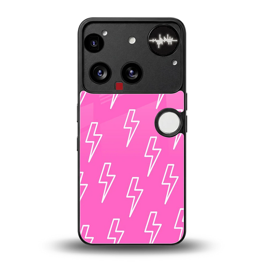 Lightning Pink back phone cover | glass case for nothing phone 3