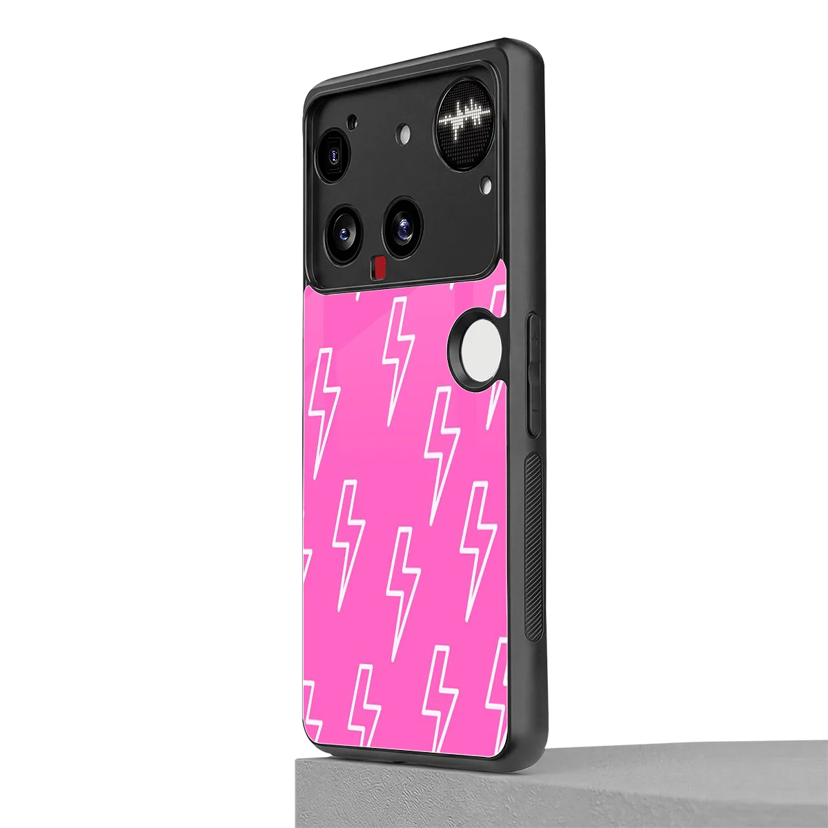 Lightning Pink nothing phone 3 mobile cover | shockproof glass phone case