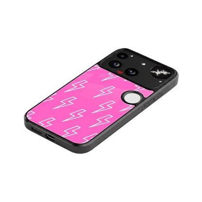 Lightning Pink stylish phone case for nothing phone 3 | glossy glass and slim fit