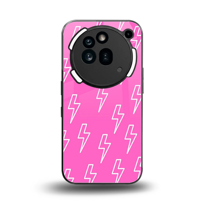 Lightning Pink back phone cover | glass case for nothing phone 3a pro