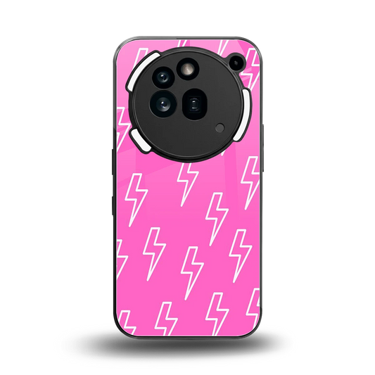 Lightning Pink back phone cover | glass case for nothing phone 3a pro