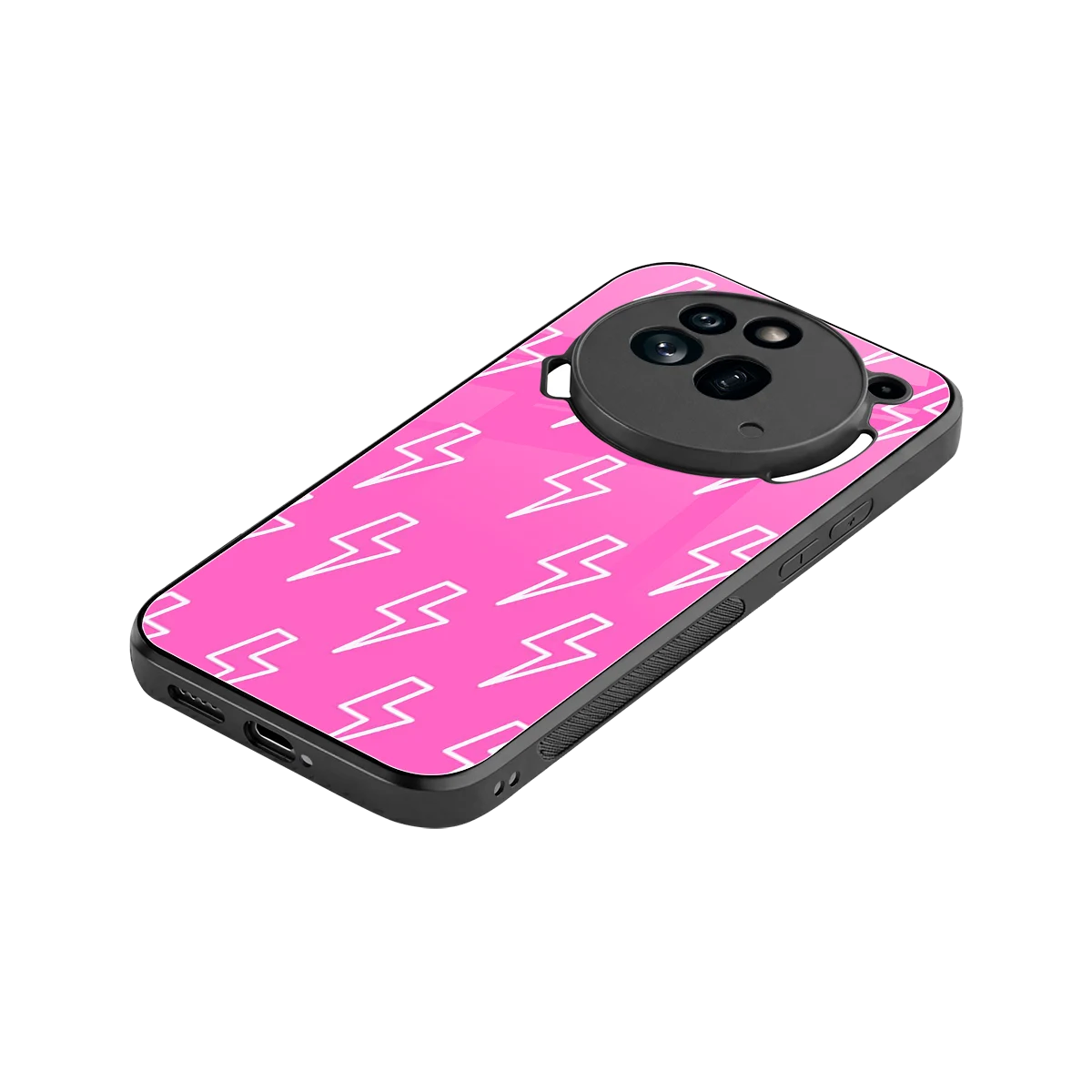 Lightning Pink stylish phone case for nothing phone 3a pro | glossy glass and slim fit