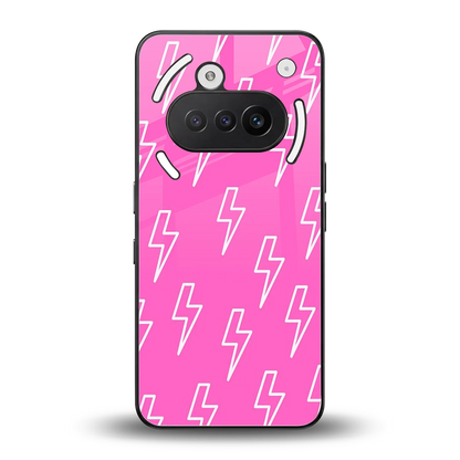 Lightning Pink back phone cover | glass case for nothing phone 3a