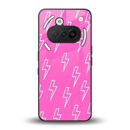 Lightning Pink back phone cover | glass case for nothing phone 3a