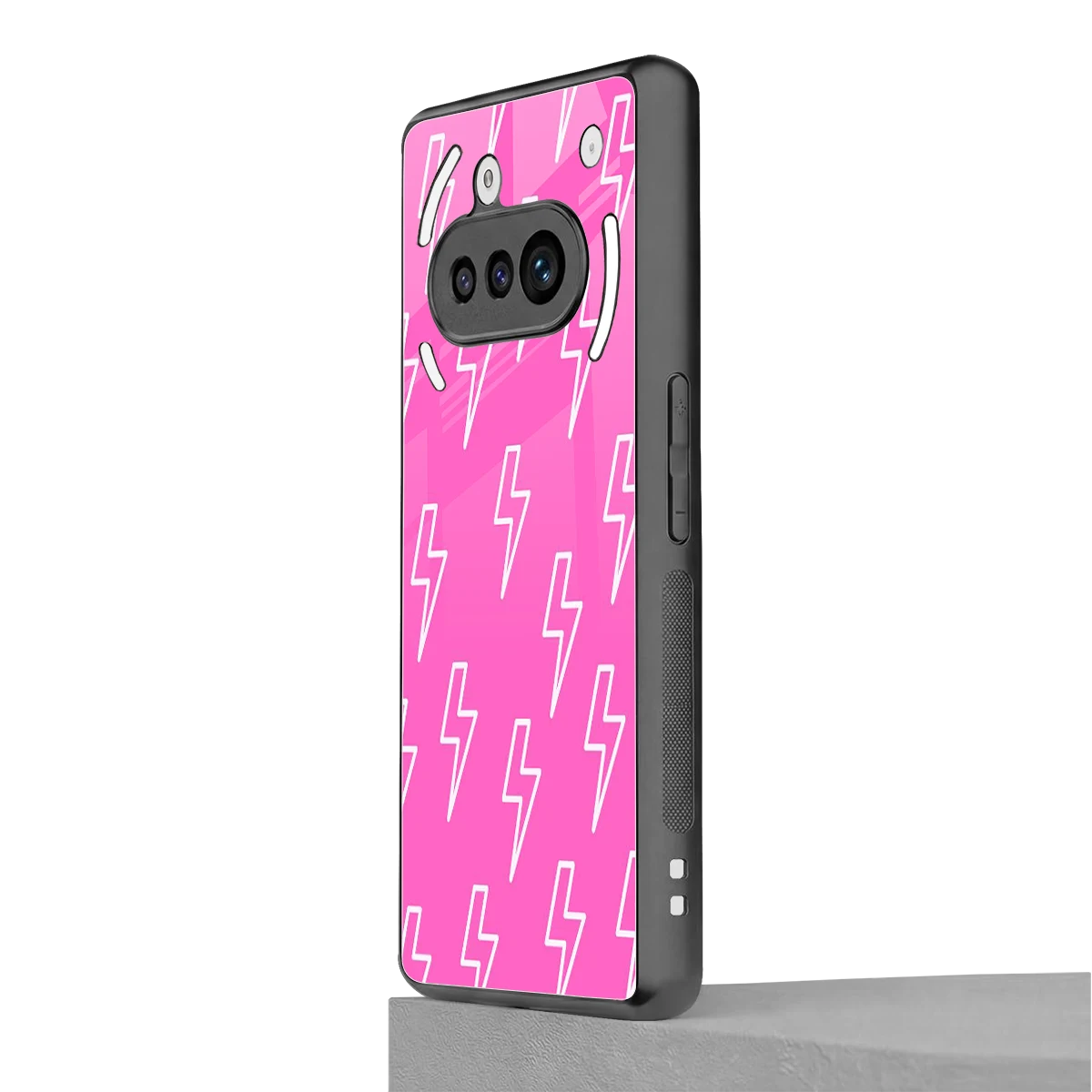 Lightning Pink nothing phone 3a mobile cover | shockproof glass phone case