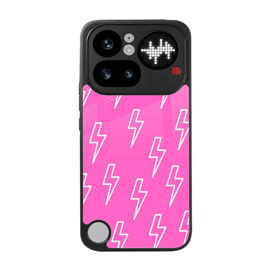 Lightning Pink back phone cover | glass case for nothing phone 4a pro