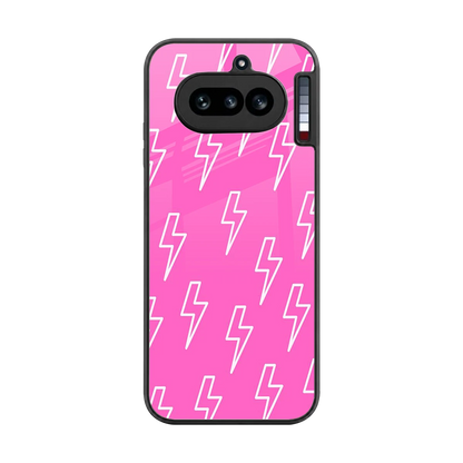 Lightning Pink back phone cover | glass case for nothing phone 4a