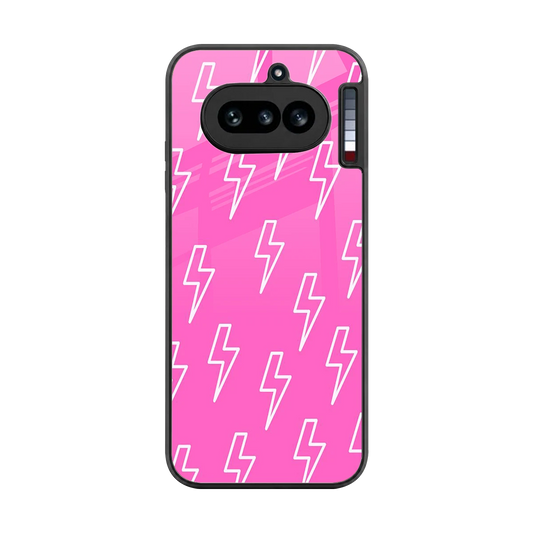 Lightning Pink back phone cover | glass case for nothing phone 4a