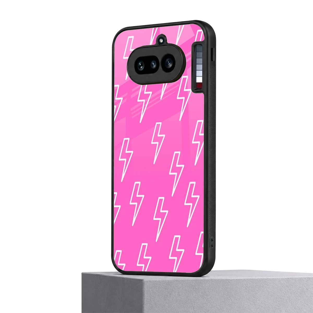 Lightning Pink nothing phone 4a mobile cover | shockproof glass phone case