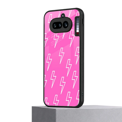 Lightning Pink nothing phone 4a mobile cover | shockproof glass phone case
