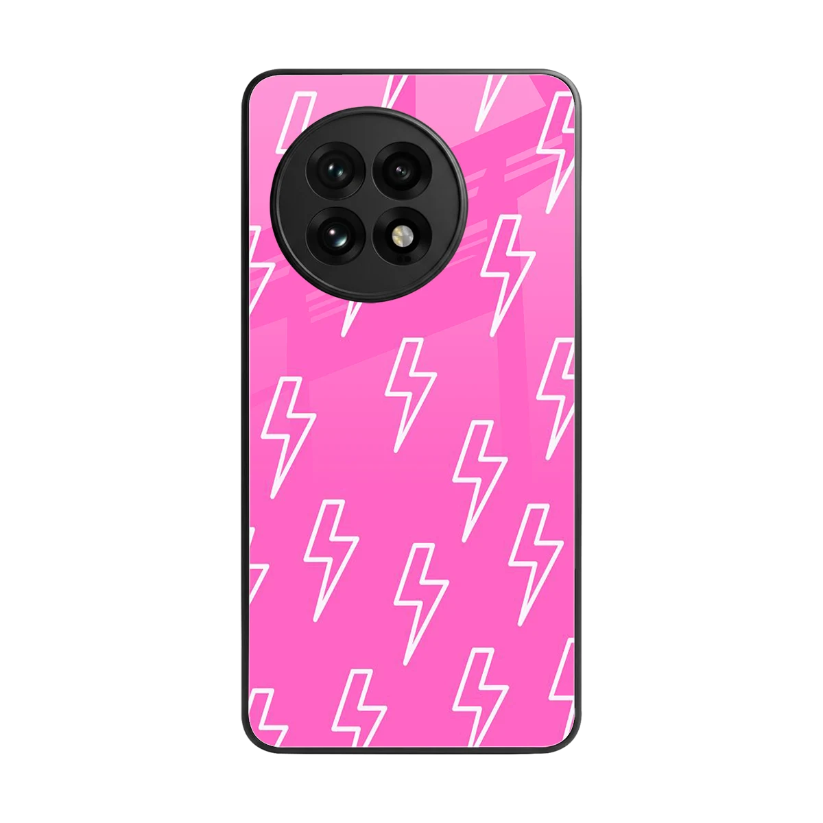 Lightning Pink back phone cover | glass case for oneplus 13r