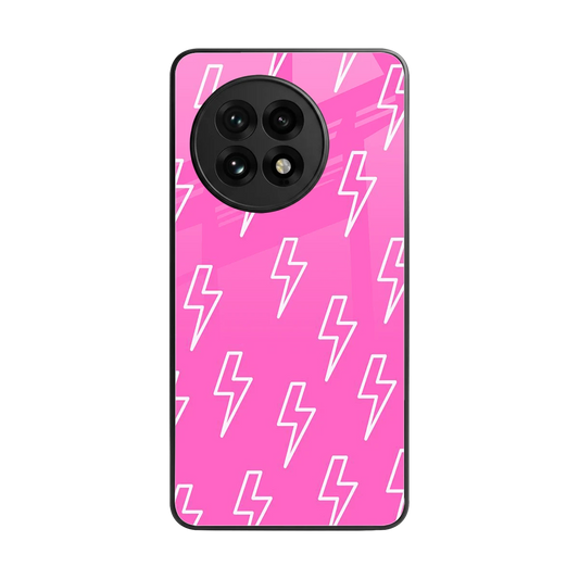 Lightning Pink back phone cover | glass case for oneplus 13r