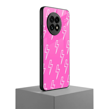 Lightning Pink oneplus 13r mobile cover | shockproof glass phone case