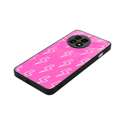 Lightning Pink stylish phone case for oneplus 13r | glossy glass and slim fit