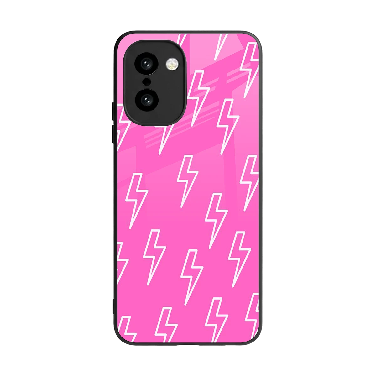 Lightning Pink back phone cover | glass case for oneplus 15r