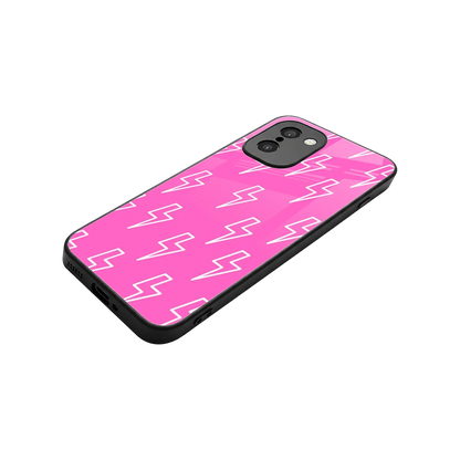 Lightning Pink stylish phone case for oneplus 15r | glossy glass and slim fit