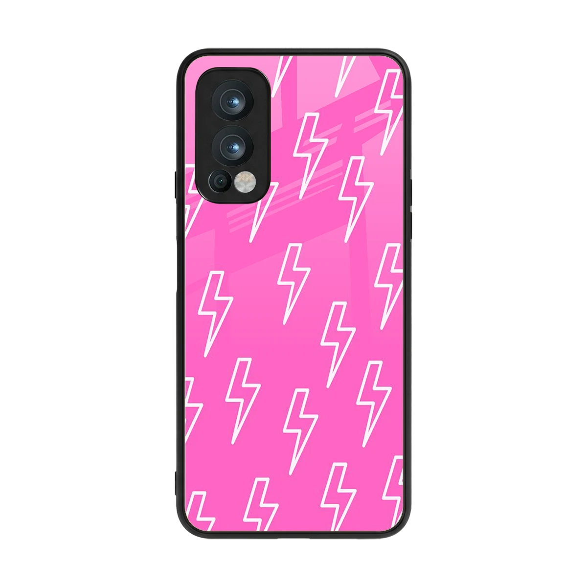 Lightning Pink back phone cover | glass case for oneplus nord 2