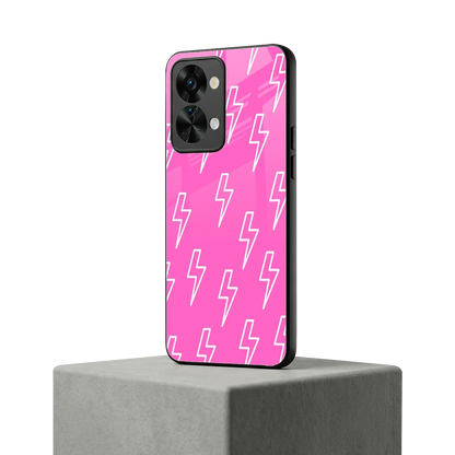 Lightning Pink oneplus nord 2t mobile cover | shockproof glass phone case
