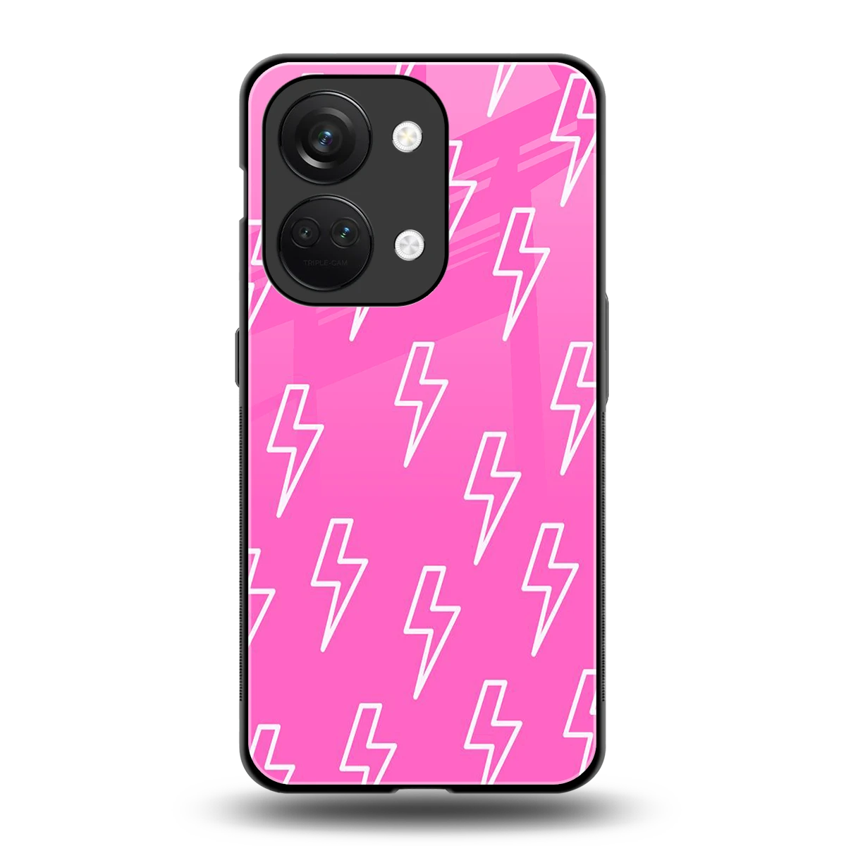 Lightning Pink back phone cover | glass case for oneplus nord 3