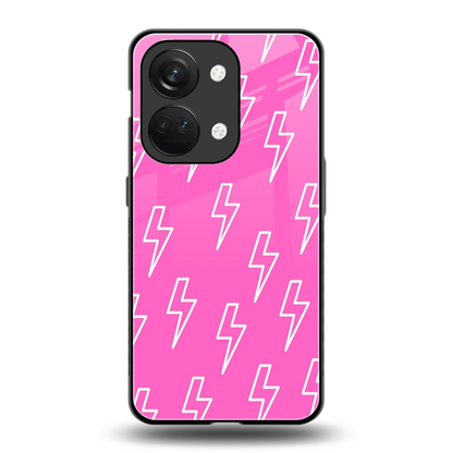 Lightning Pink back phone cover | glass case for oneplus nord 3