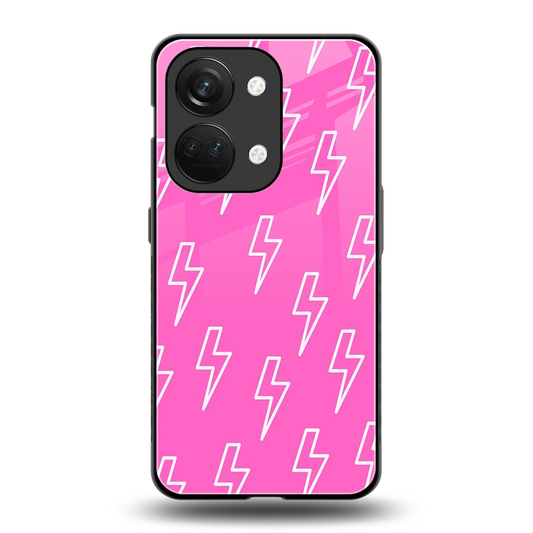 Lightning Pink back phone cover | glass case for oneplus nord 3