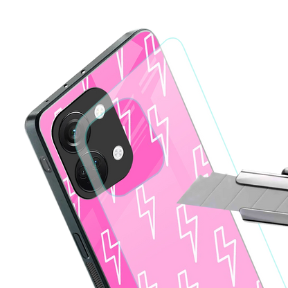 Lightning Pink stylish phone case for oneplus nord 3 | glossy glass and slim fit