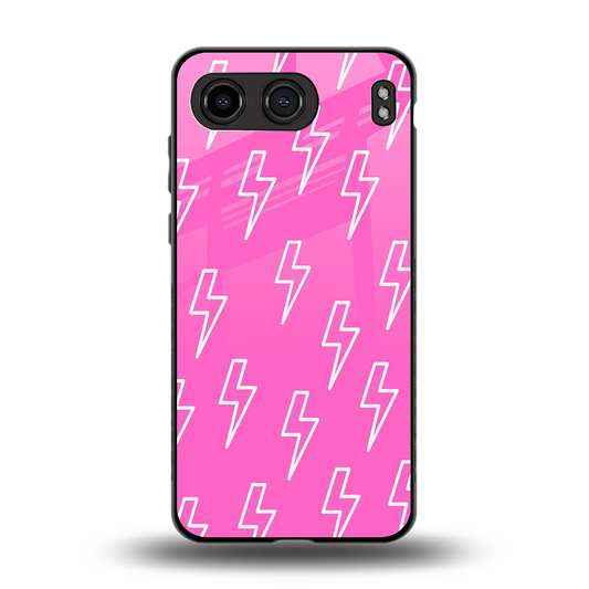 Lightning Pink back phone cover | glass case for oneplus nord 4