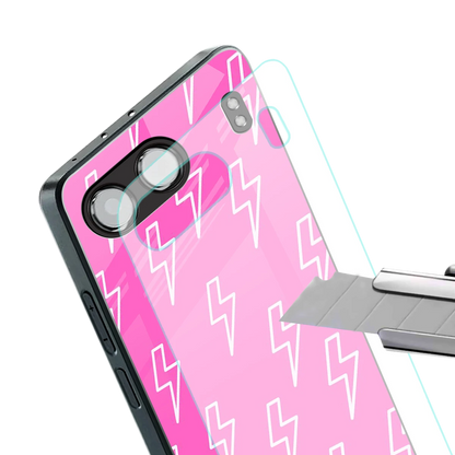 Lightning Pink stylish phone case for oneplus nord 4 | glossy glass and slim fit