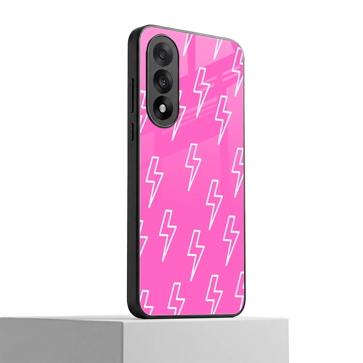 Lightning Pink oneplus nord 5 mobile cover | shockproof glass phone case