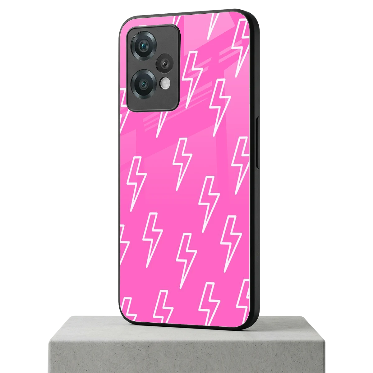 Lightning Pink oneplus nord ce 2 lite mobile cover | shockproof glass phone case