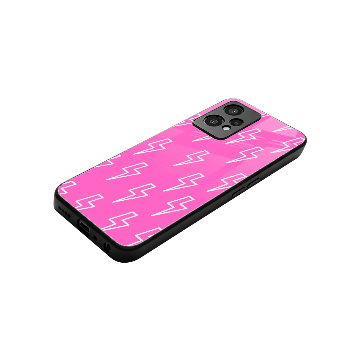 Lightning Pink stylish phone case for oneplus nord ce 2 lite | glossy glass and slim fit