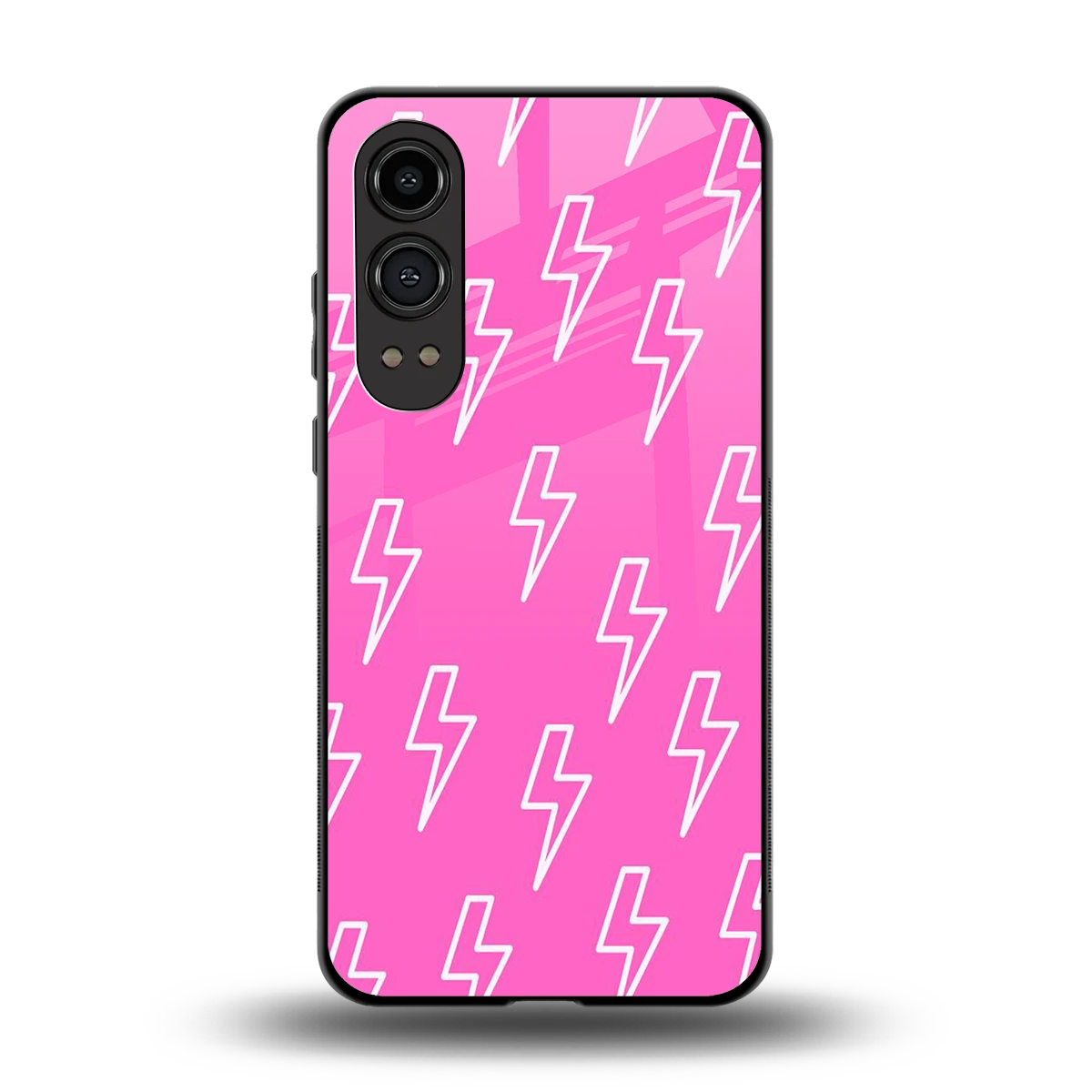 Lightning Pink back phone cover | glass case for oneplus nord ce 4 lite