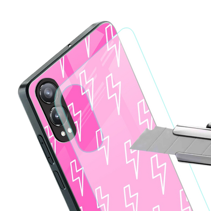 Lightning Pink stylish phone case for oneplus nord ce 4 lite | glossy glass and slim fit