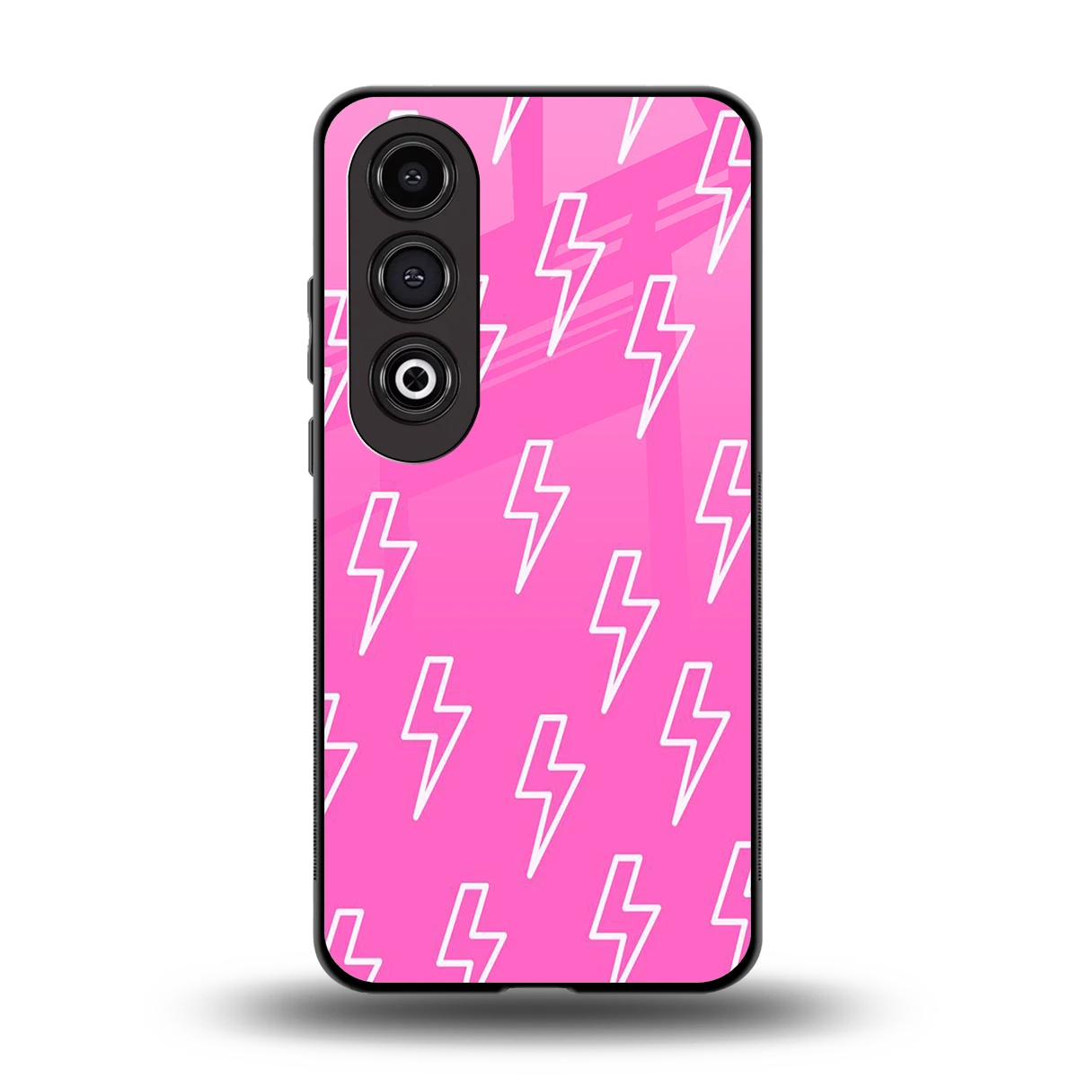 Lightning Pink back phone cover | glass case for oneplus nord ce 4