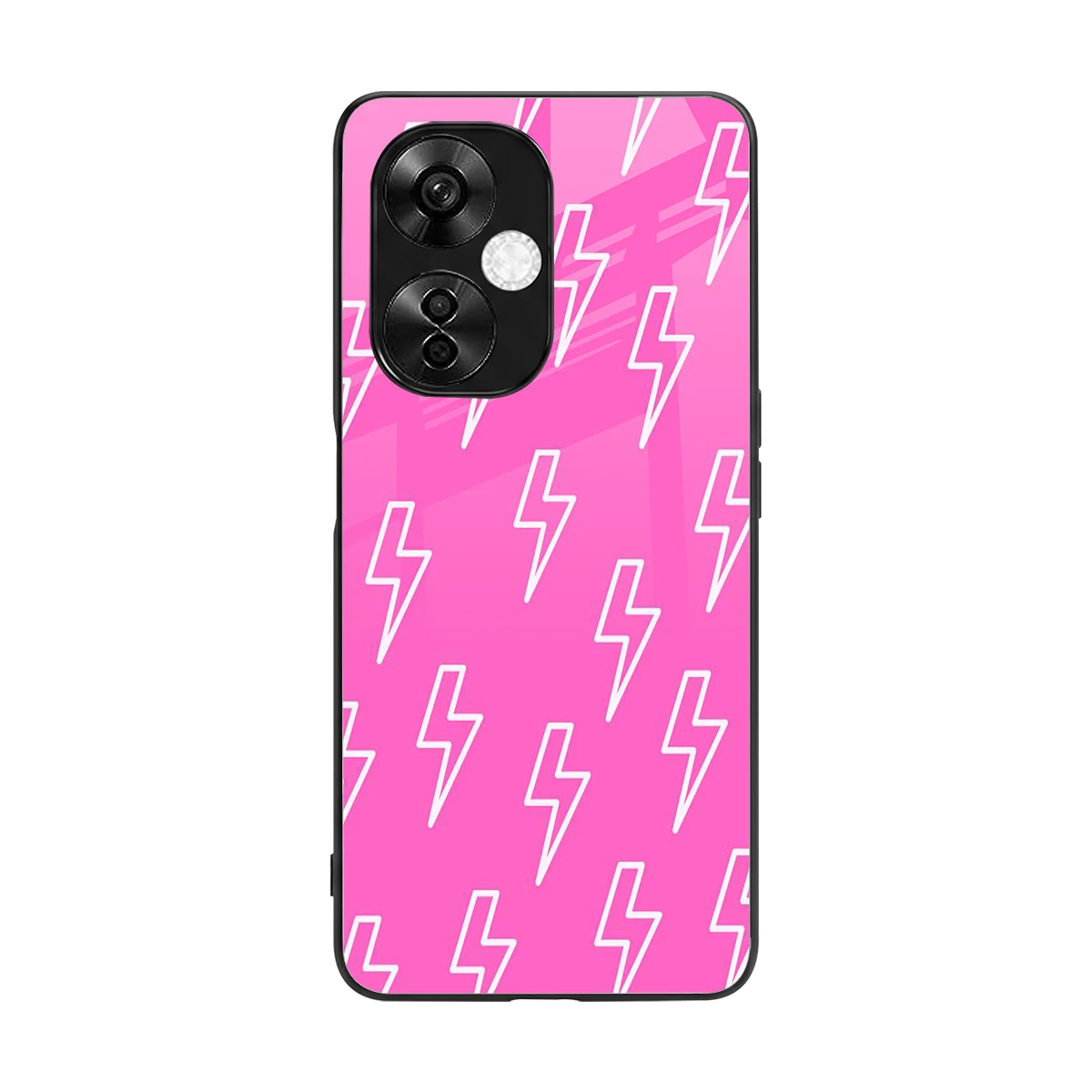 Lightning Pink back phone cover | glass case for oneplus nord ce 3 lite