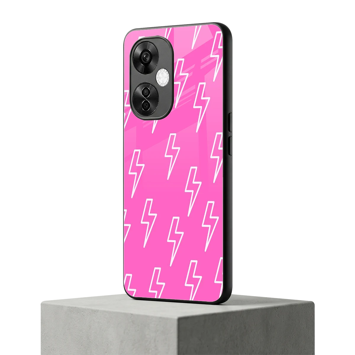 Lightning Pink oneplus nord ce 3 lite mobile cover | shockproof glass phone case