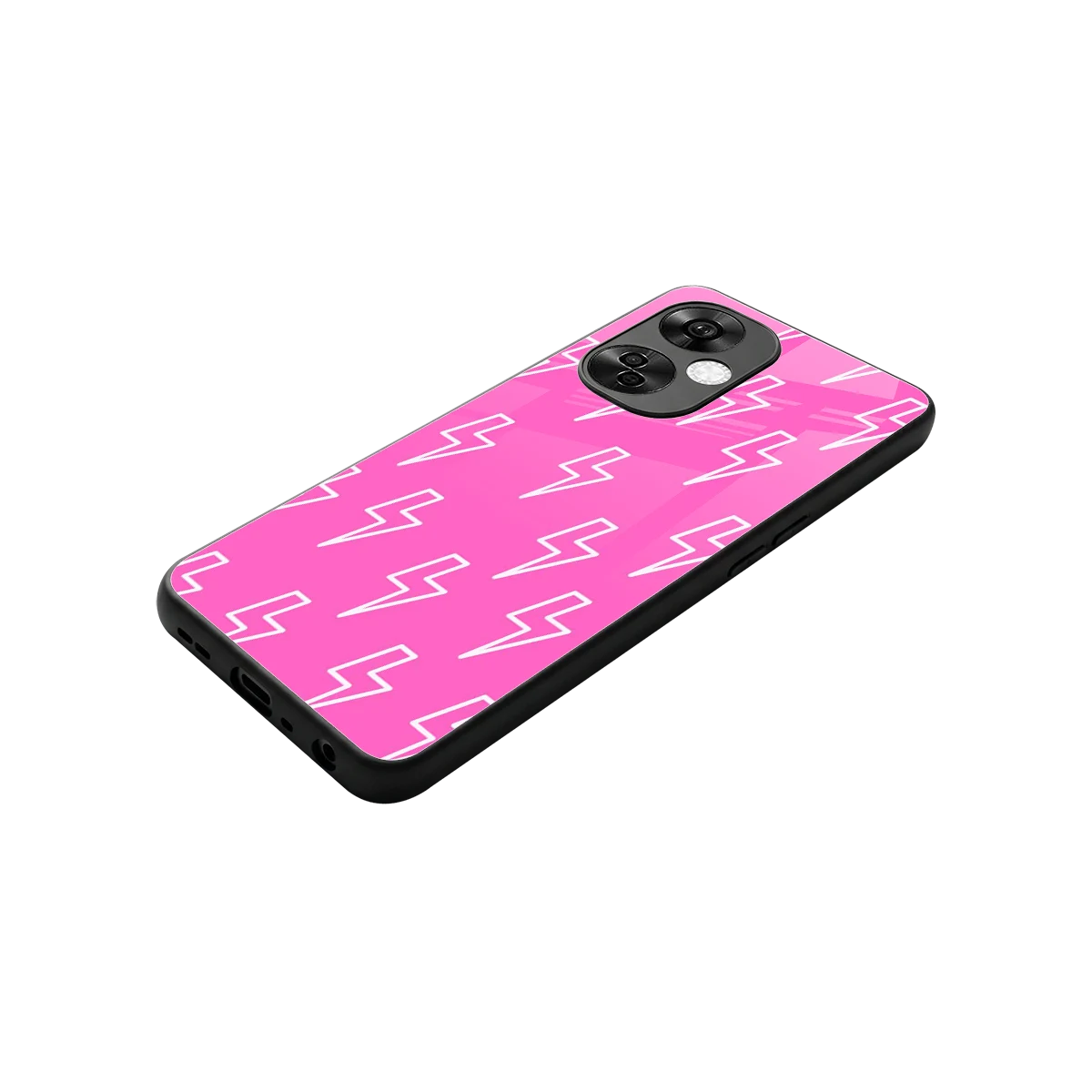 Lightning Pink stylish phone case for oneplus nord ce 3 lite | glossy glass and slim fit
