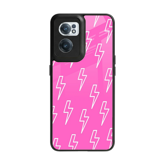 Lightning Pink back phone cover | glass case for oneplus nord ce 2