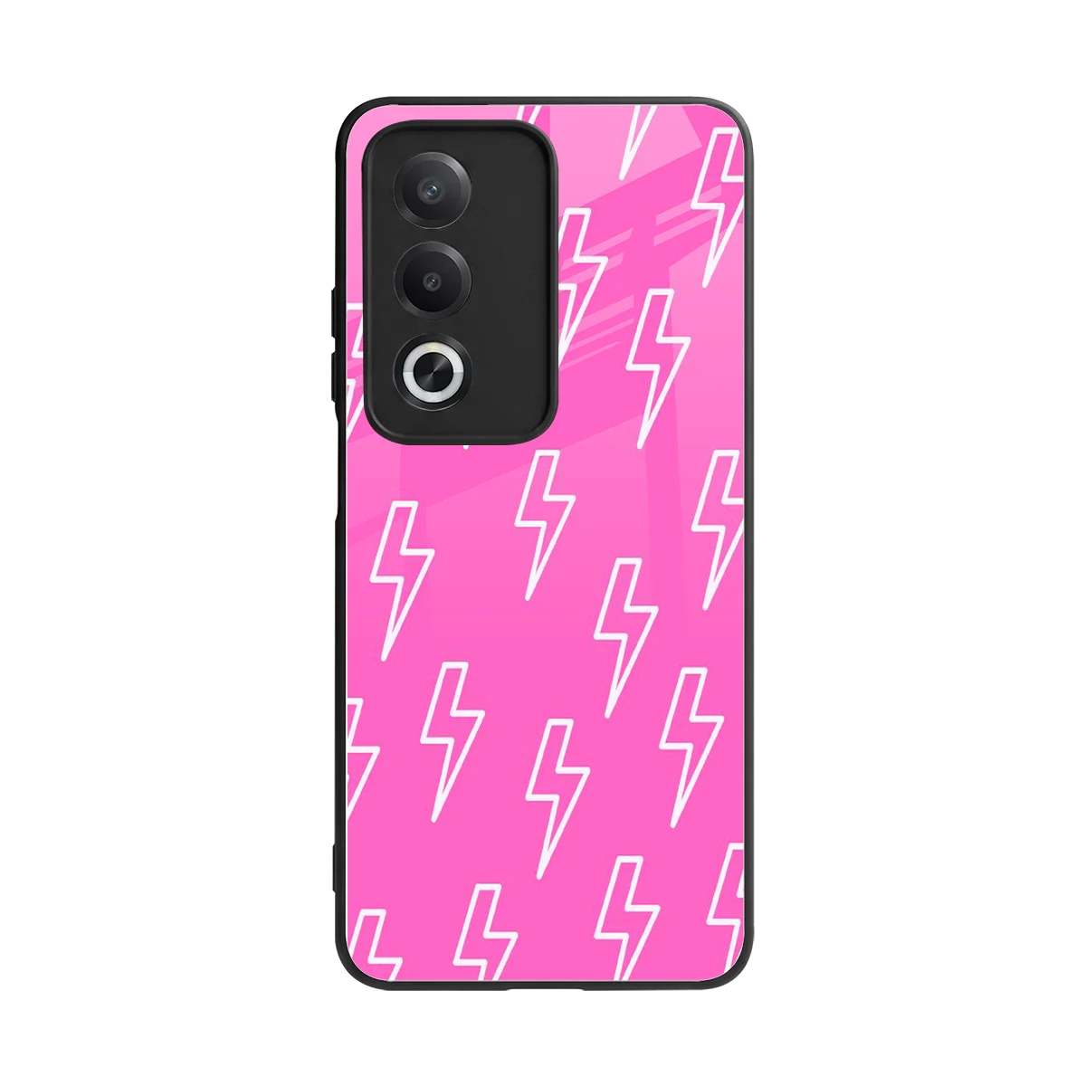 Lightning Pink back phone cover | glass case for oppo a3 pro