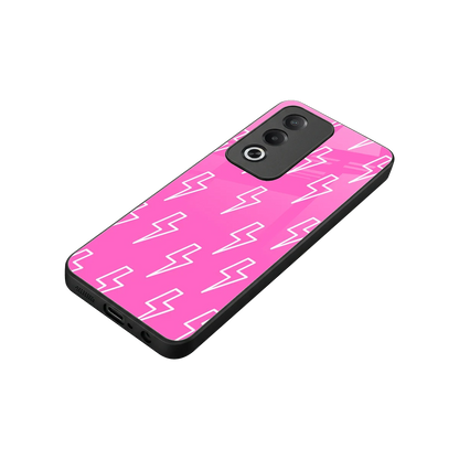 Lightning Pink stylish phone case for oppo a3 pro | glossy glass and slim fit